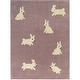 preview thumbnail 2 of 3, Mod-Tod Hop Kids Rabbit Area Rug
