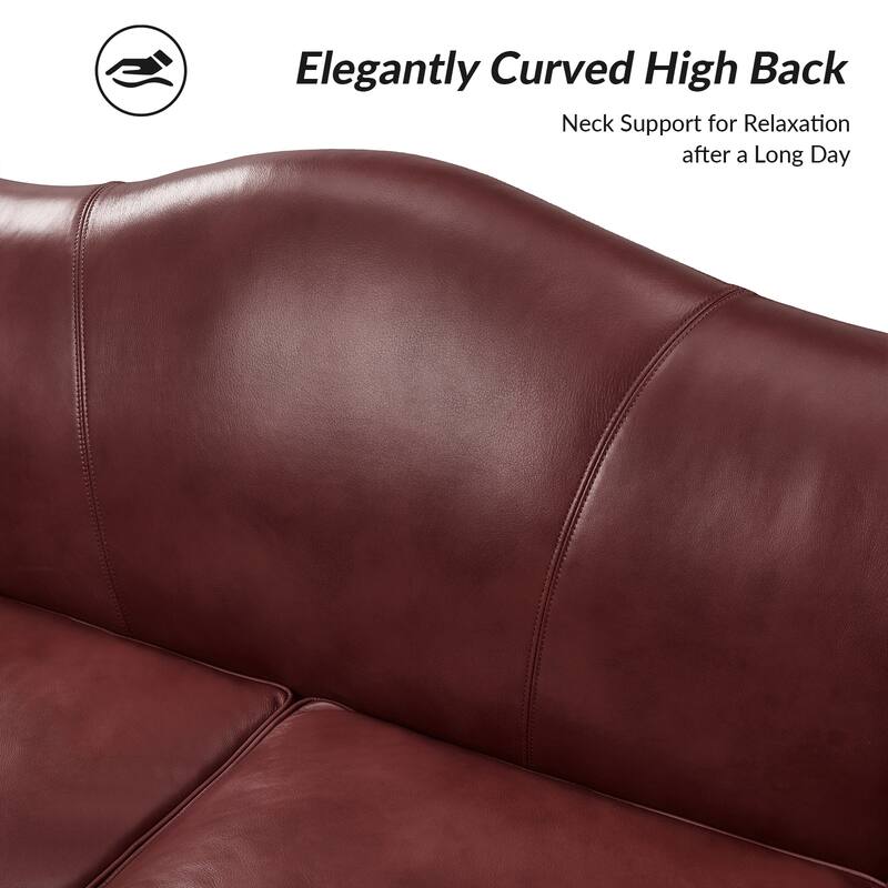 Franco Traditional 60" Wide Genuine Leather Sofa by HULALA HOME