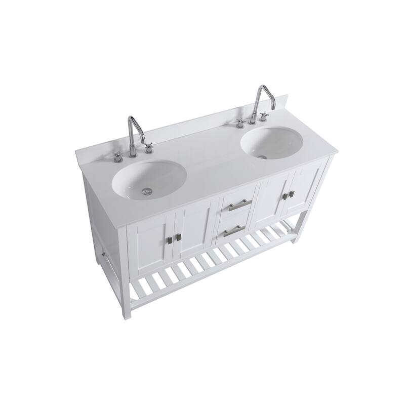 Monaco 60" Double Sink Vanity Base Only