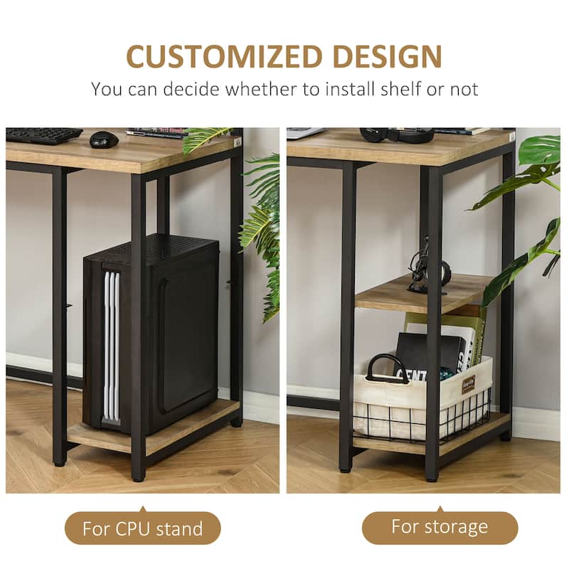 Extra Long 78.75" Double Desk for Two People, MDF Construction with Elevated Monitor Racks and Storage Shelves