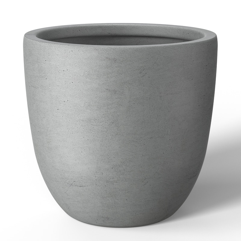 Tall Concrete Round Plant Pots / Large Indoor and Outdoor flower Planters