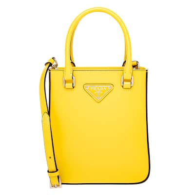 Prada Small Brushed Leather Tote