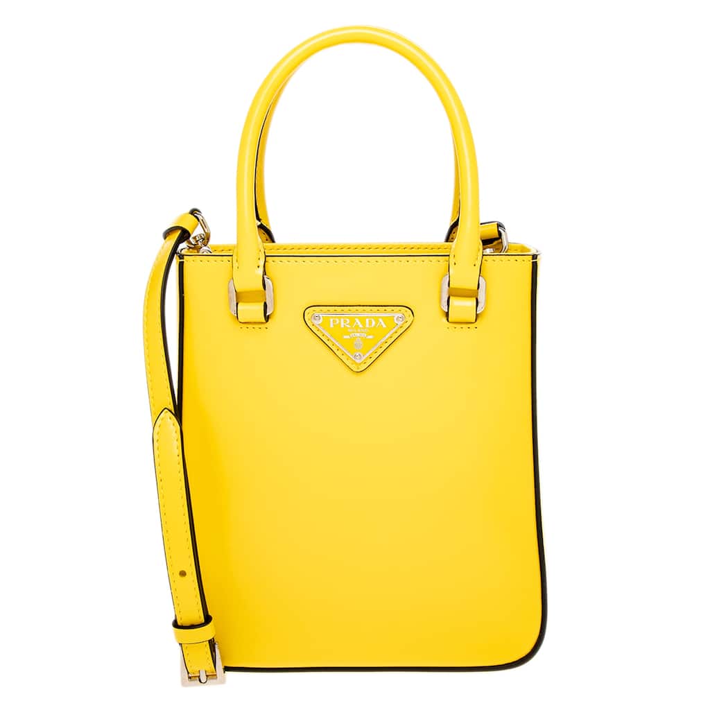 Prada Small Brushed Leather Tote
