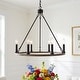 preview thumbnail 10 of 15, Acroma 6-light Farmhouse Rustic Round Wagon Wheel Chandelier with UL - 23'' Weathered Walnut