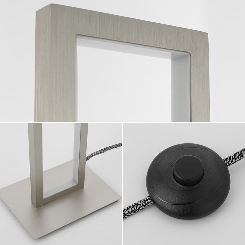Suillius 59.5" Modern Minimalist Aluminum Integrated Tower LED Floor Lamp, Nickel by JONATHAN Y