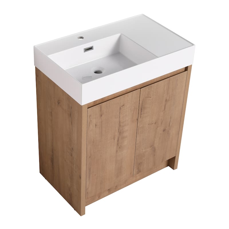 Beingnext 24"/30"/48"/60" Bathroom Vanity with Sink, Freestanding Bathroom Vanity with Soft Close Door