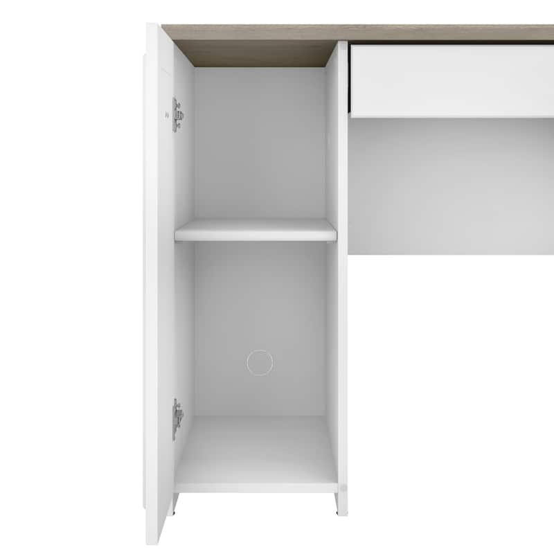 Fairview 60W L Shaped Desk with Hutch by Bush Furniture