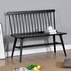 preview thumbnail 3 of 22, Entryway 40"L Solid Wood Dining Bench with Spindle Back Spindle Back - Black