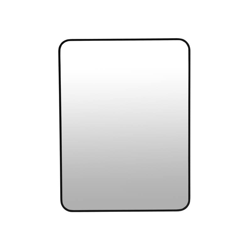 24 x 32 Inch Black Aluminum Frame Bathroom Mirror