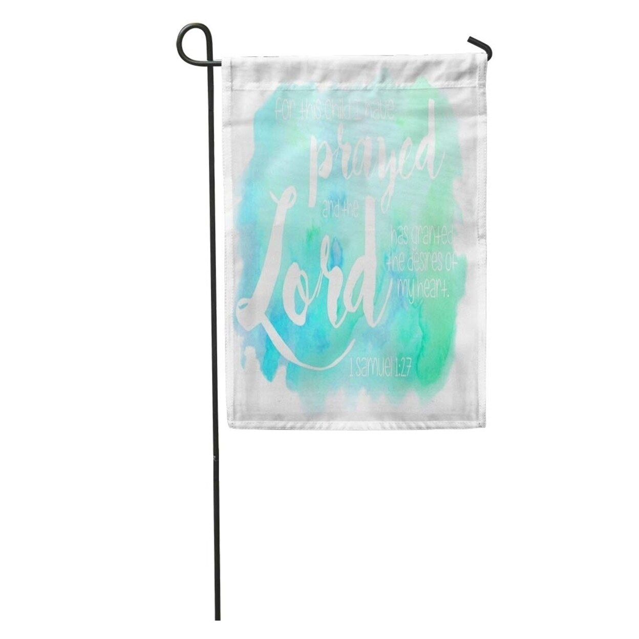 Shop Blue For This Child I Have Prayed Watercolor Bible Verse Garden Flag Decorative Flag House Banner 12x18 Inch On Sale Overstock 31373470