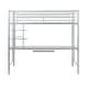 preview thumbnail 9 of 11, Walker Edison Abner Twin Metal Loft Bed with Desk - Silver