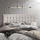 preview thumbnail 2 of 16, CraftPorch Linen Button Tufted Upholstered Adjustable Headboard