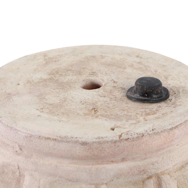 Pottery Clay Planters with Petal Ribbed Detailing (Set of 3) - 15" x 15" x 13"