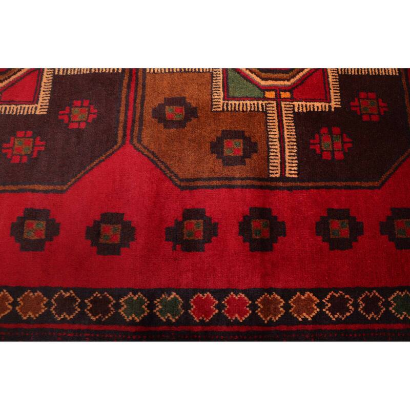 ECARPETGALLERY Hand-knotted Teimani Red Wool Rug - 3'9 x 6'3