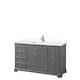 Option Dark Gray, Chrome Trim, White Cultured Marble Top