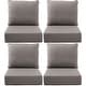 preview thumbnail 22 of 121, Gymojoy 24"x22"x6" Patio Thick Cushions & Pillows Set - Deep Seat Indoor/Outdoor Water & Fade Resistant Four Sets - Grey