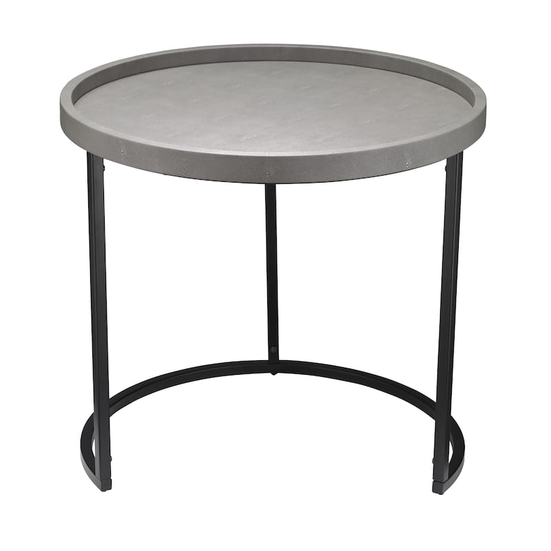 Alden Décor Holden Faux Shagreen Nesting Tables (Set of 3)
