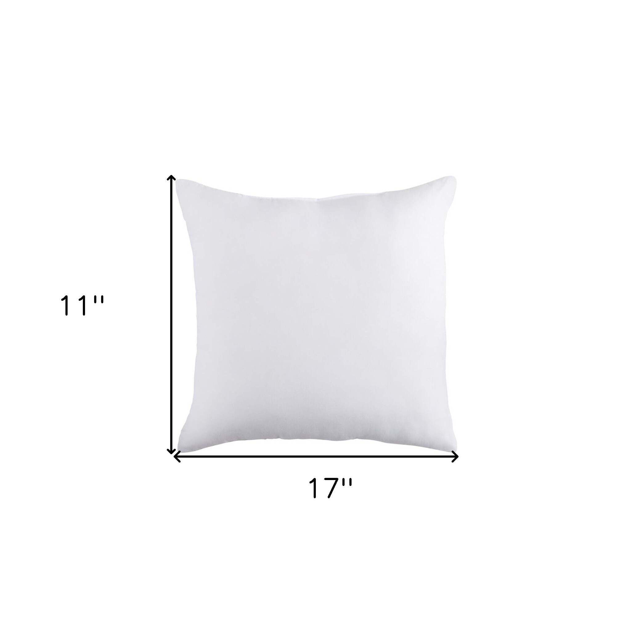 HomeRoots '18 X 18 White Blown Seam Cotton Throw Pillow Insert