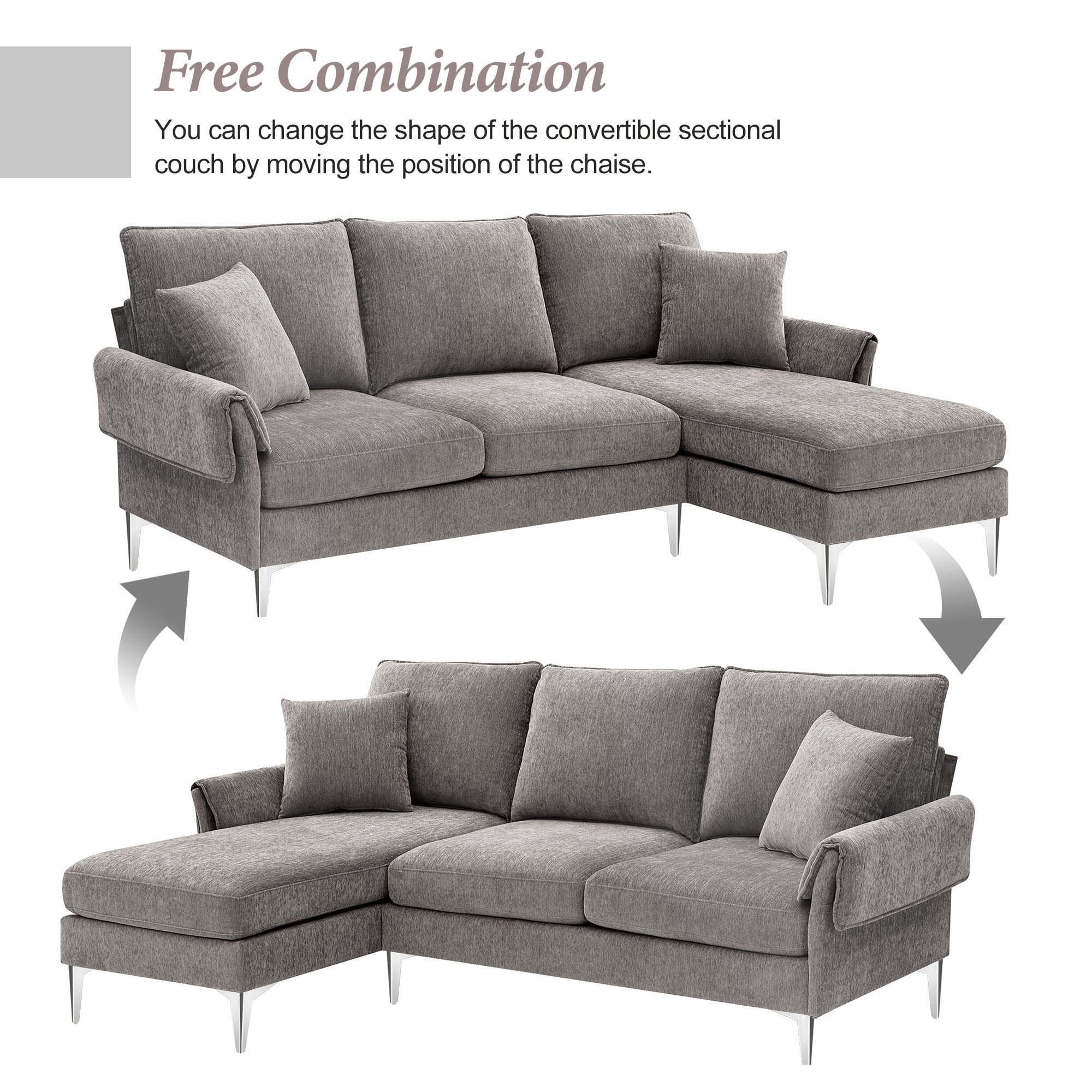 84 inch outlet couch with chaise