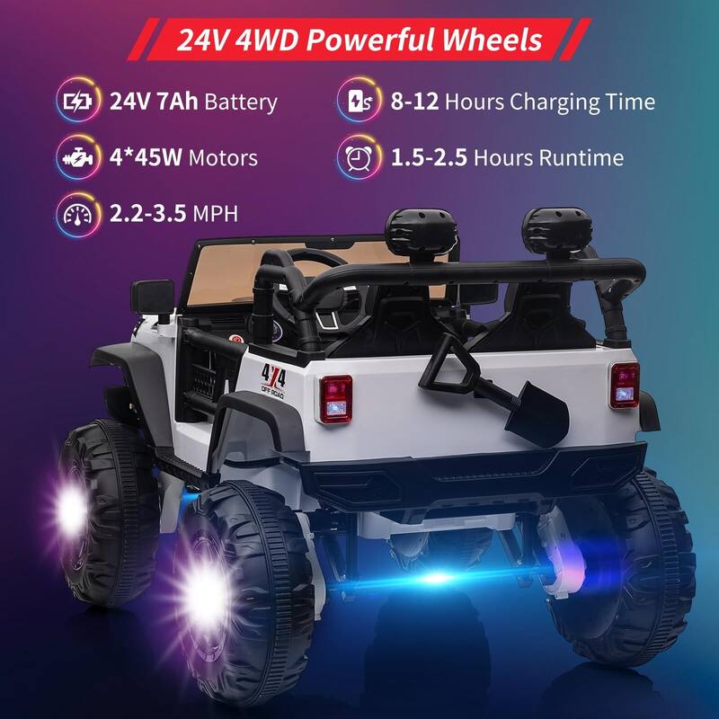 2 Seats 24V Kids Ride on Truck with Remote Control