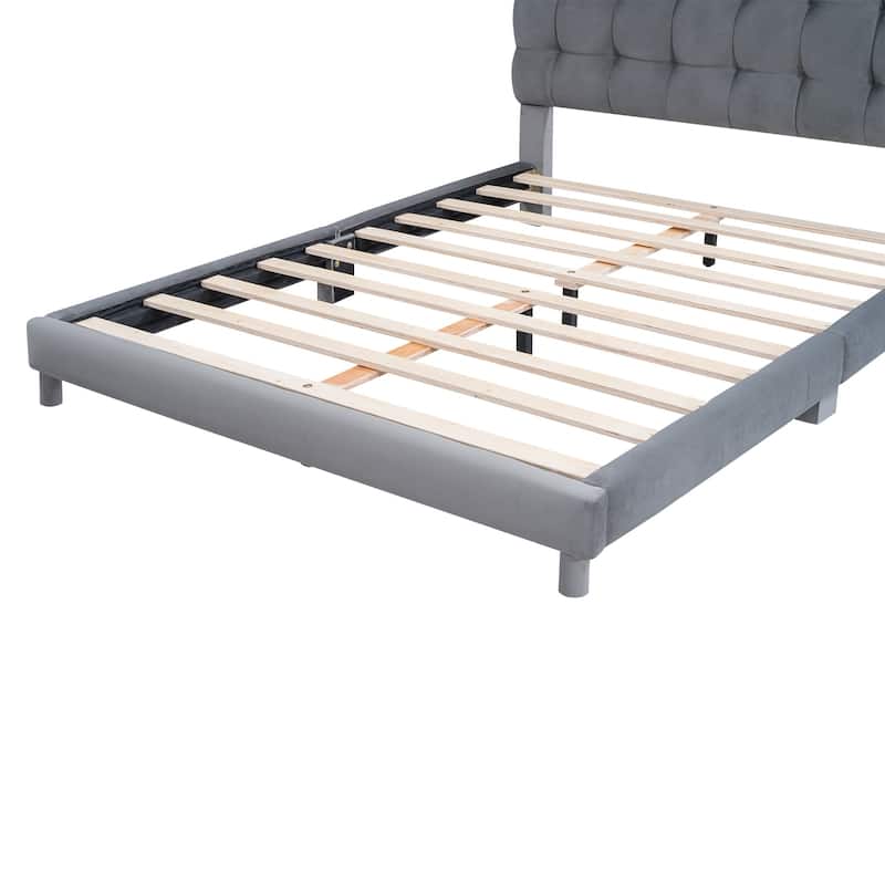 Upholstered Platform Bed with Soft Headboard