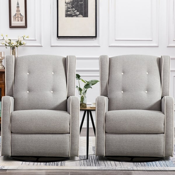 Swivel Rocker Recliner Chair, Nursery Glider Chair, Nursery