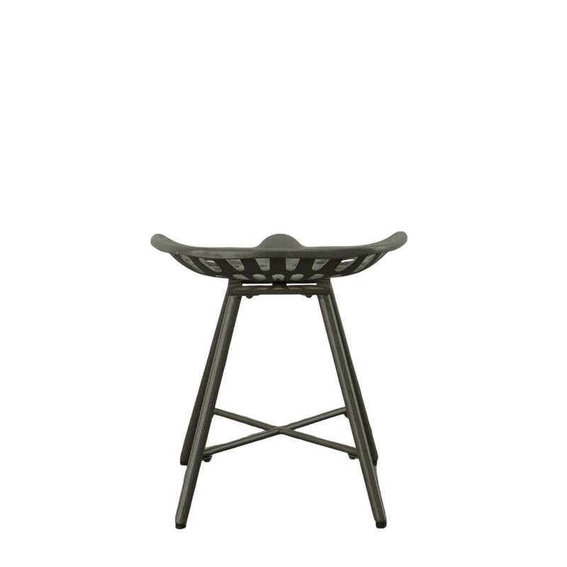 Tractor Seat Iron Stool - 18" - Black