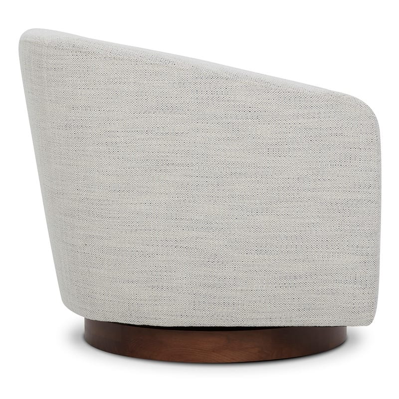 Spruce & Spring 360° Swivel Accent Chair with Solid Wood Base and Padded Seat