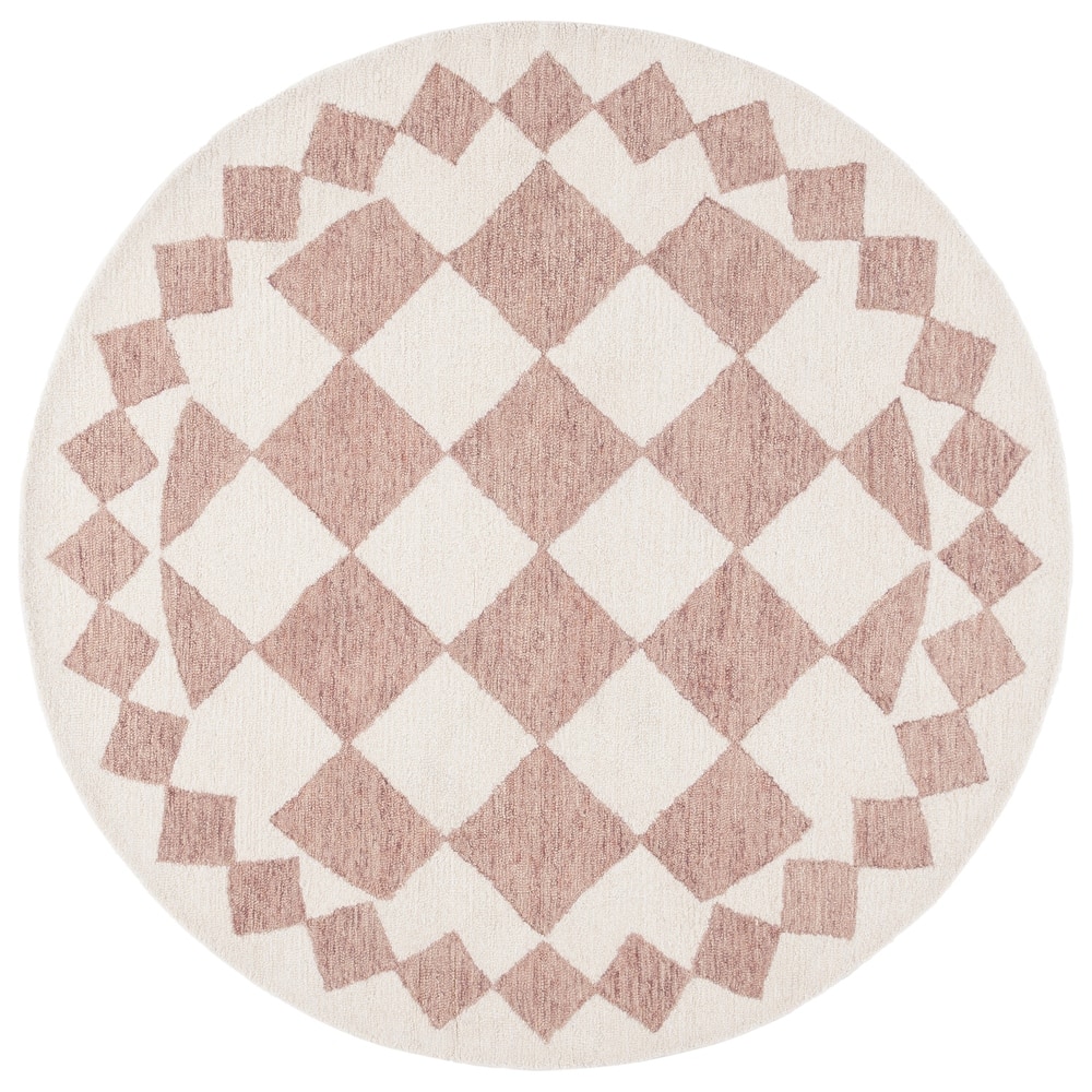 SAFAVIEH Handmade Ebony Sezen Checkered Wool Rug