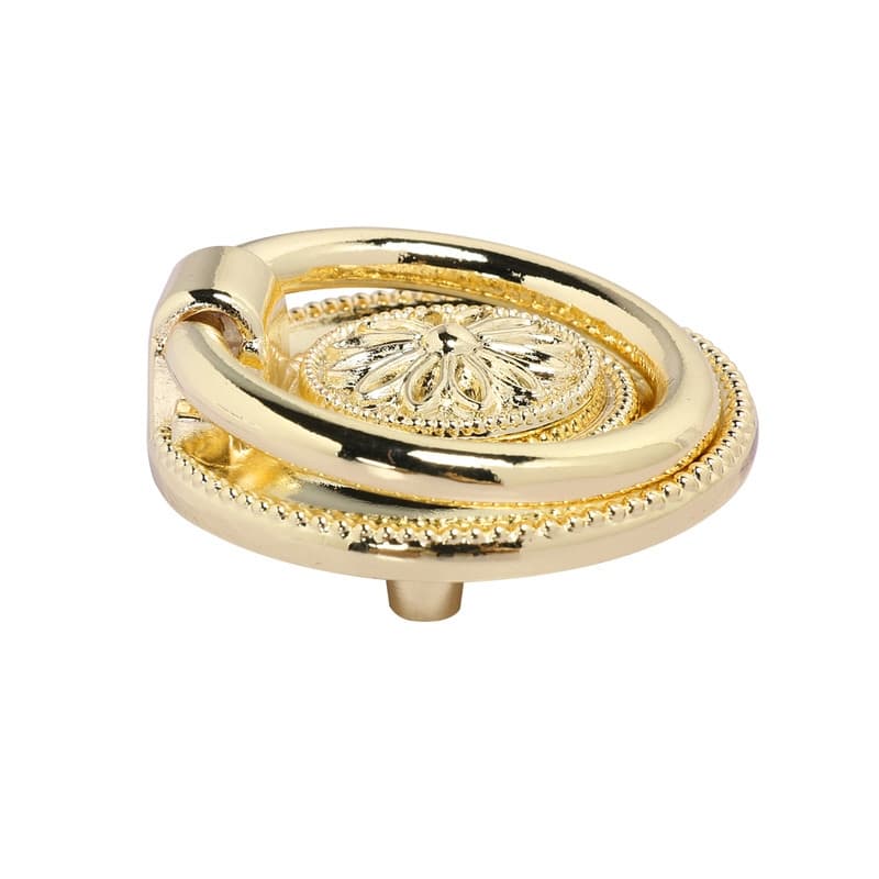 Utopia Alley Medici Cabinet Ring Pull Knob - Decorative Cabinet Gold Drop Pull Knobs - Metal Drawer Pull Knobs 1 5/8"