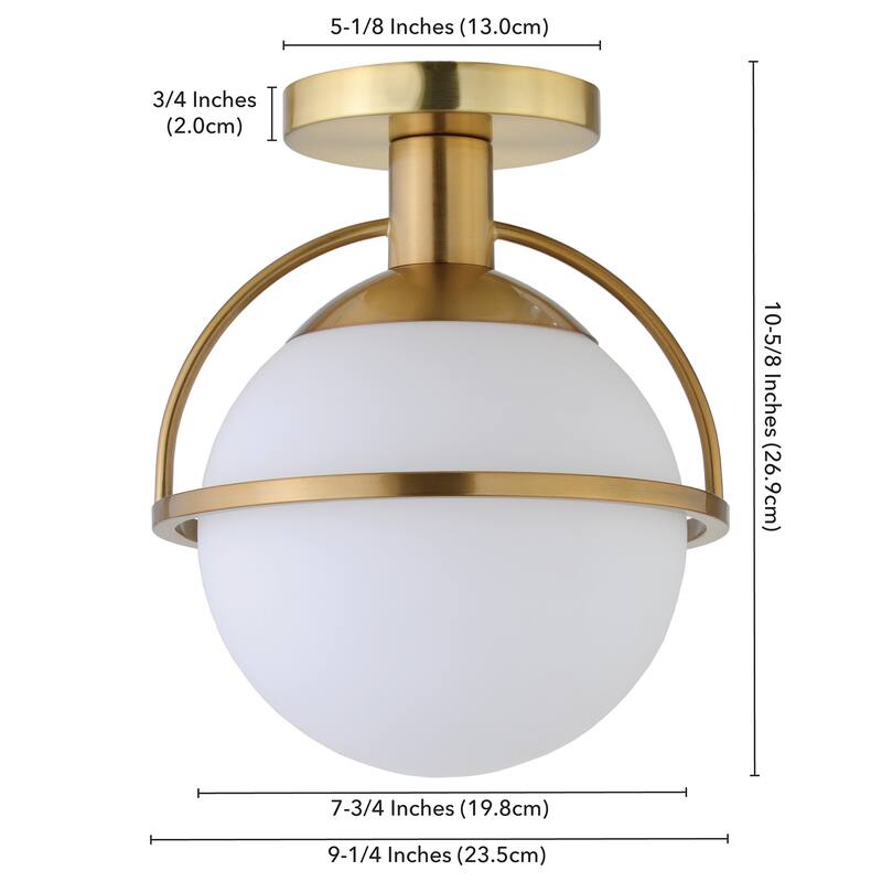 Cieonna 9.25" Wide Semi Flush Mount with Glass Shade