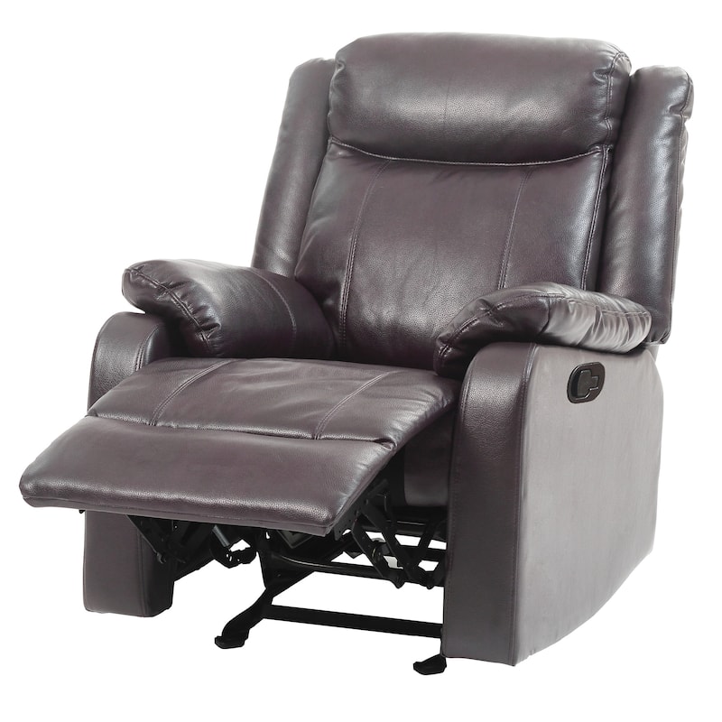 Upholstered Reclining Accent Chair with Padded Arms - 40" - Dark Brown