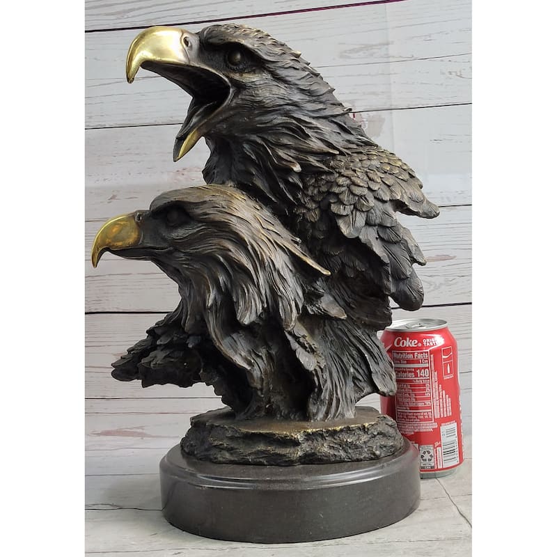Hand Made Original Miguel Lopez Milo Double Eagle Bronze Sculpture Statue Gift