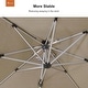 preview thumbnail 7 of 42, PURPLE LEAF 10/12 ft Square Sunbrella Patio Cantilever Umbrella with Base