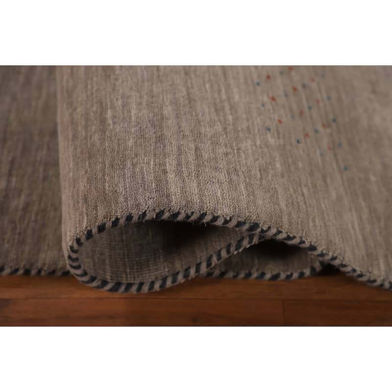 Tribal Gabbeh Living Room Area Rug Handmade Wool Carpet - 6'9"x 9'9"