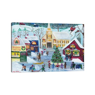 iCanvas "Christmas Holiday Shopping Village" by Cheryl Bartley Canvas Print