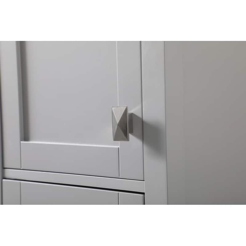 Indigo Home 16 Inch Bathroom Linen Storage Freestanding Cabinet
