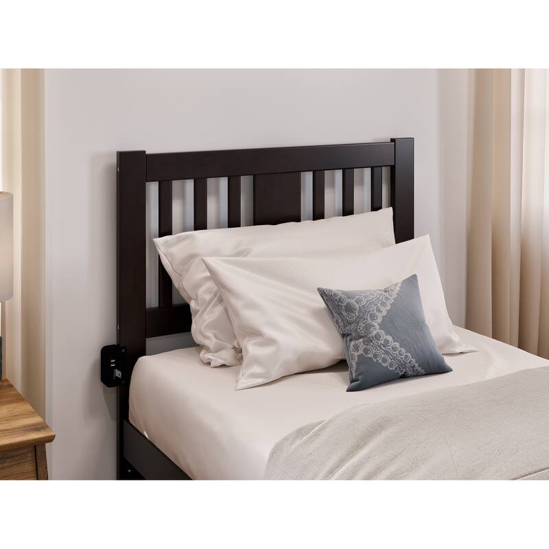 Tahoe Twin XL Platform Bed with 2 Storage Drawers in Espresso
