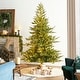 preview thumbnail 3 of 43, Glitzhome 7.5ft/9ft Pre-Lit Full Fir Artificial Christmas Tree w/Foot Pedal & Remote Control Simple Setup