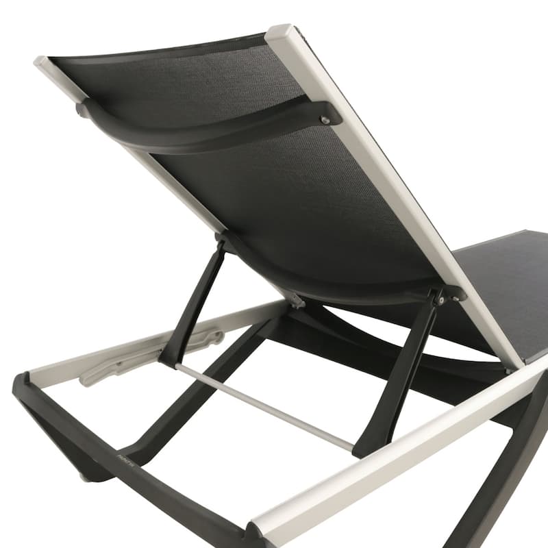 Furnish Theory Seabreeze Deck Patio Sunloungers Lounge Chairs Outdoor Chaise Lounges (Various Frame & Mesh Colors; Set of 2)
