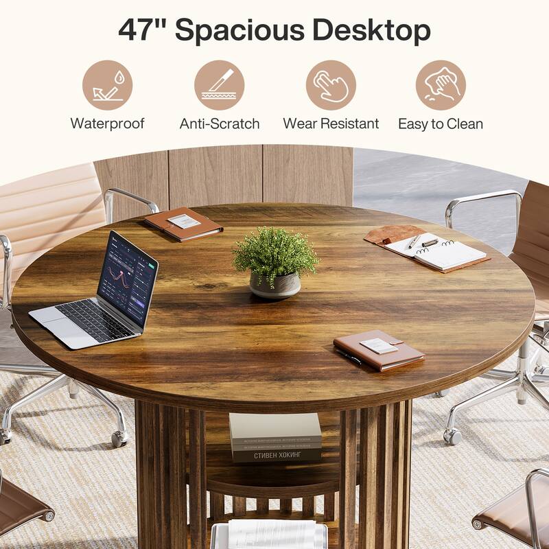 Solid Wood Small Meeting Room Table for Office Conference Room