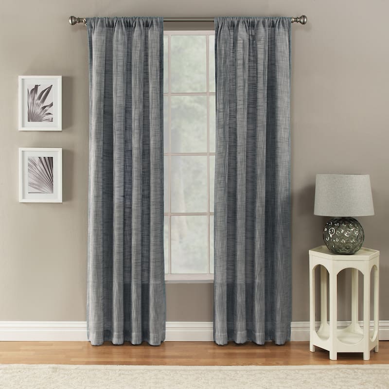 Channon Rod Pocket Panel (Single Panel) - 50 x 108 - River Blue