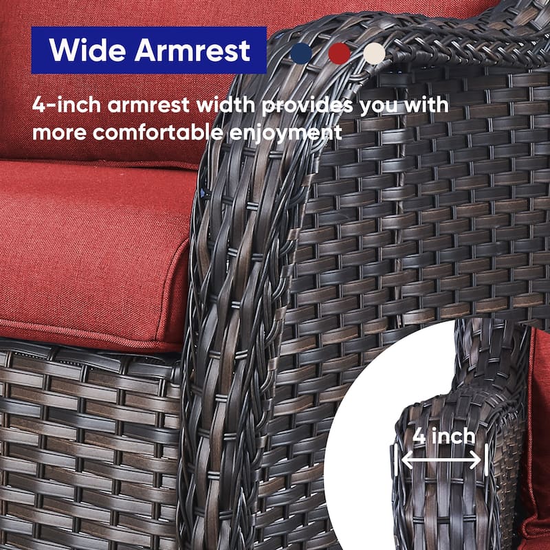 Gymojoy Outdoor Furniture Set Patio Wicker Chairs Set of 2