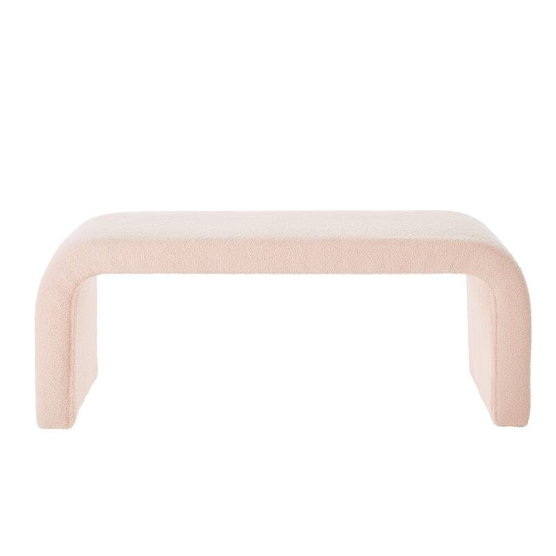 3-Piece End of Bed Bench Set with 2 Small Benches, Teddy Ottoman Bench Sofa Footrest for Entryway, Living Room