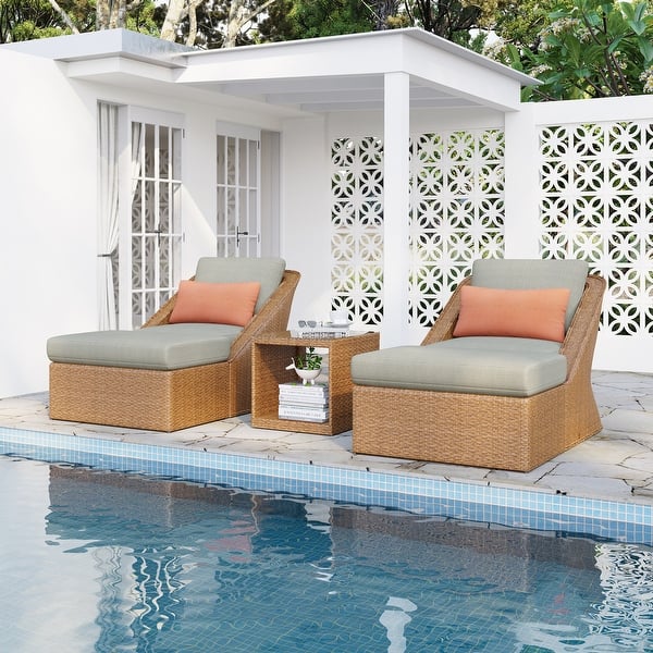 slide 1 of 10, Martha Stewart Colton 5-Piece Conversation Set in Orange and Grey