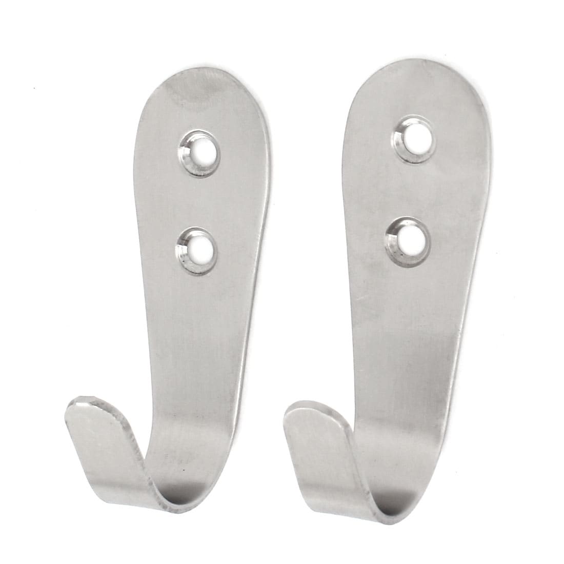 Shop Unique Bargains 2pcs Heavy Duty Stainless Steel Wall Mounted Coat Hooks Hanger Overstock 18463582