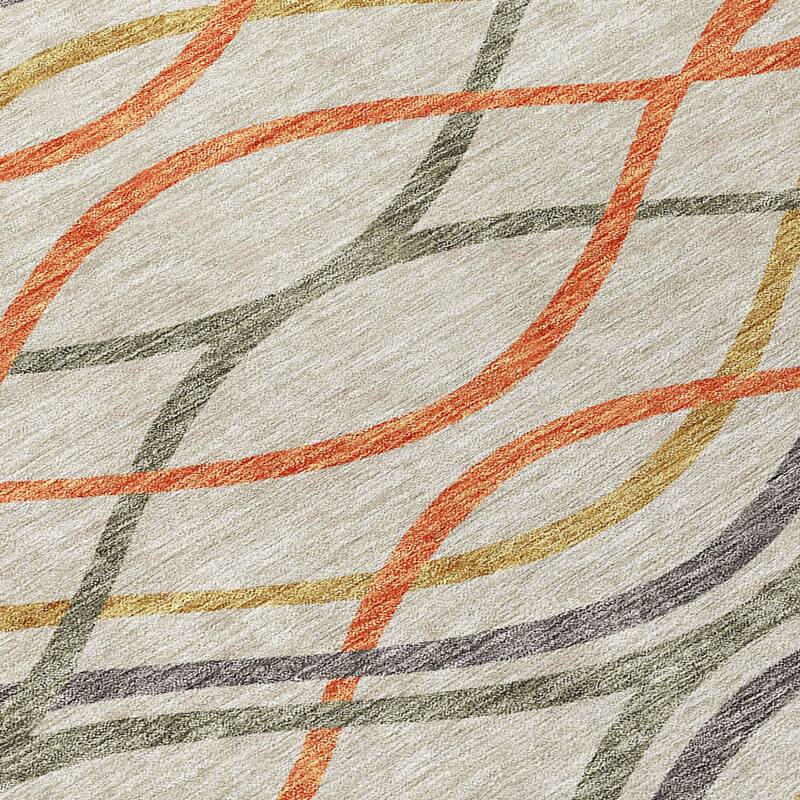 HomeRoots Abstract Transitional Rectangle Outdoor Rug