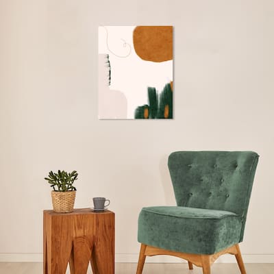 Wynwood Studio Canvas Abstract Desert Day and Cactus Brown Modern & Contemporary Wall Art Canvas Print
