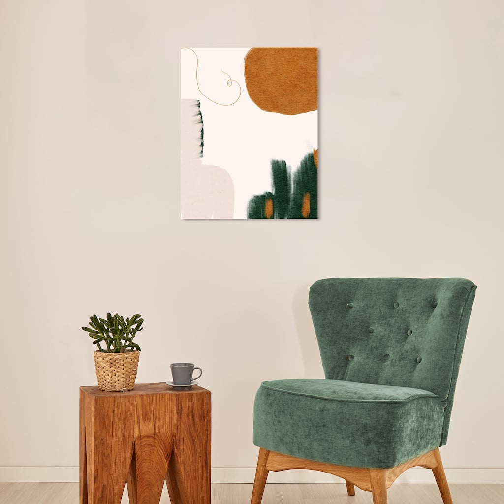 Wynwood Studio Canvas Abstract Desert Day and Cactus Brown Modern & Contemporary Wall Art Canvas Print