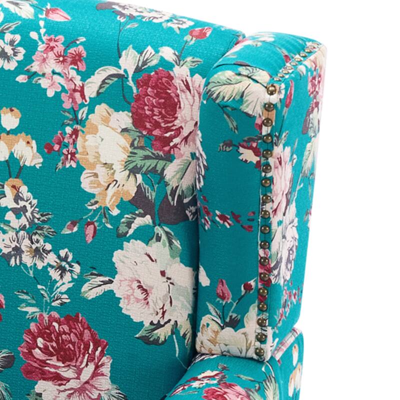 Patterned Upholstered Accent Chair for Living Room